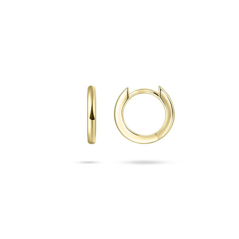 Gold Vermeil Half Round Hoops 13.5mm