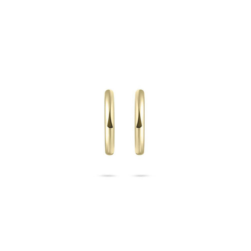 Gold Vermeil Half Round Hoops 13.5mm