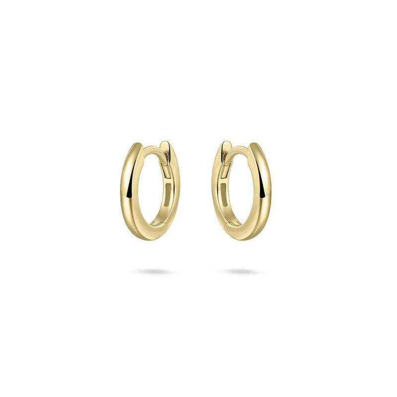 Gold Vermeil Half Round Hoops 13.5mm