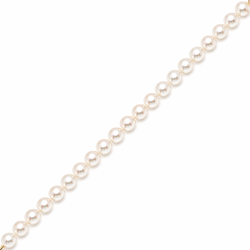 9ct Yellow Gold Pearl Bracelet 6.5mm