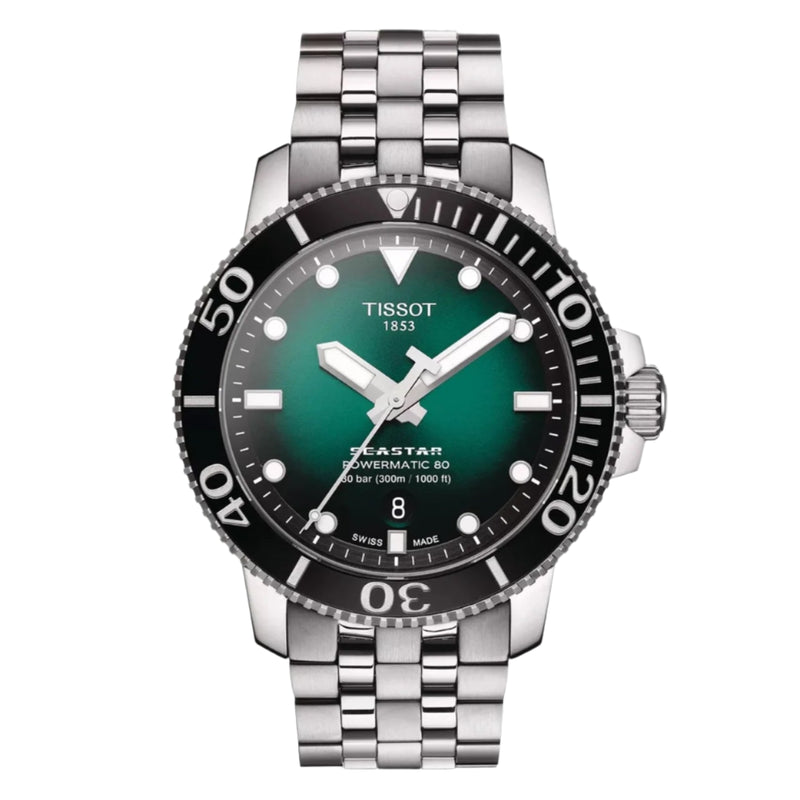 Tissot Seastar 1000 Powermatic 80 Graded Green-Black Dial