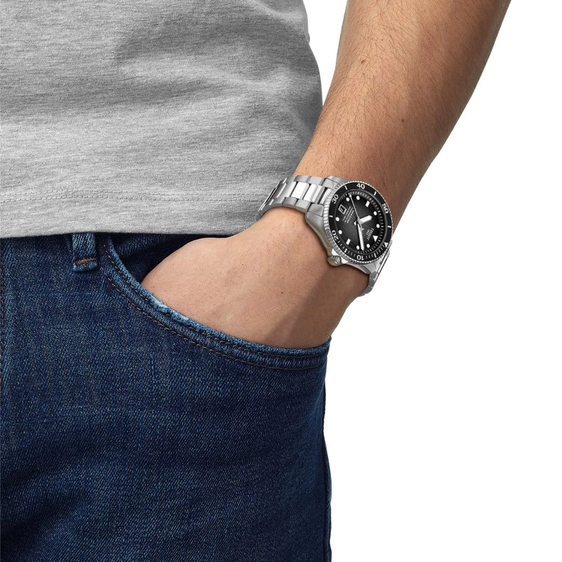 Tissot Seastar 1000 Powermatic 80 Graded Grey-Black Dial Watch