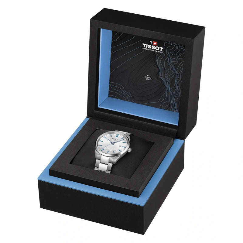 Tissot PR 100 Jungfraubahn Quartz 40mm Silver Watch