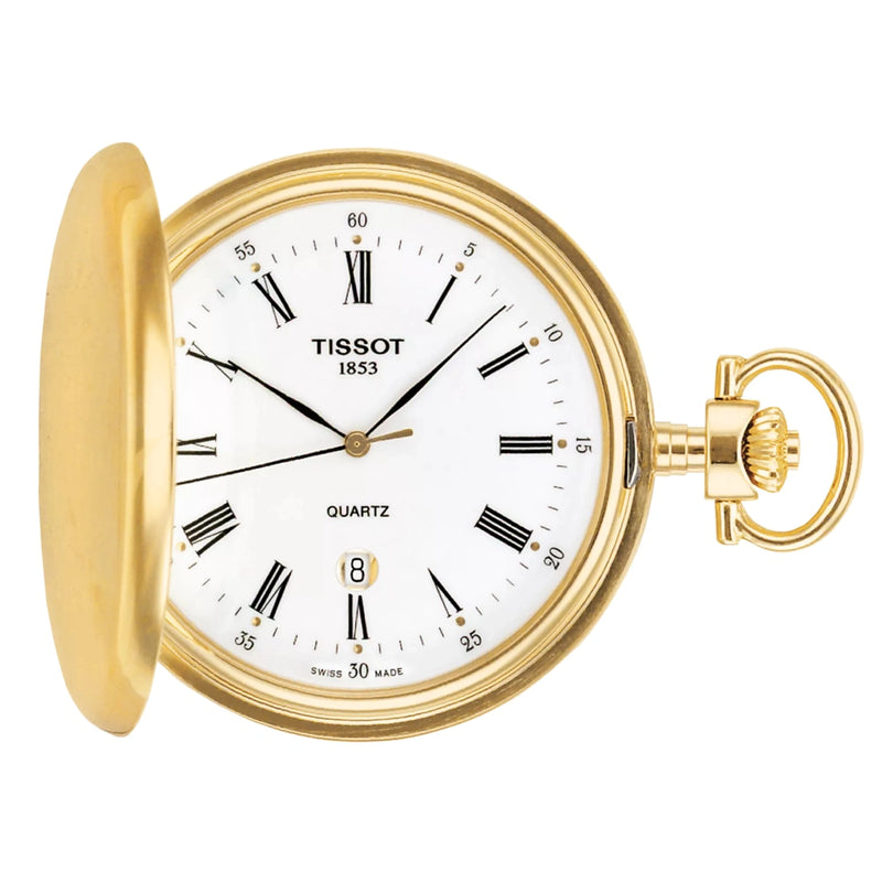 Tissot Gold Savonnette White Dial Pocket Watch