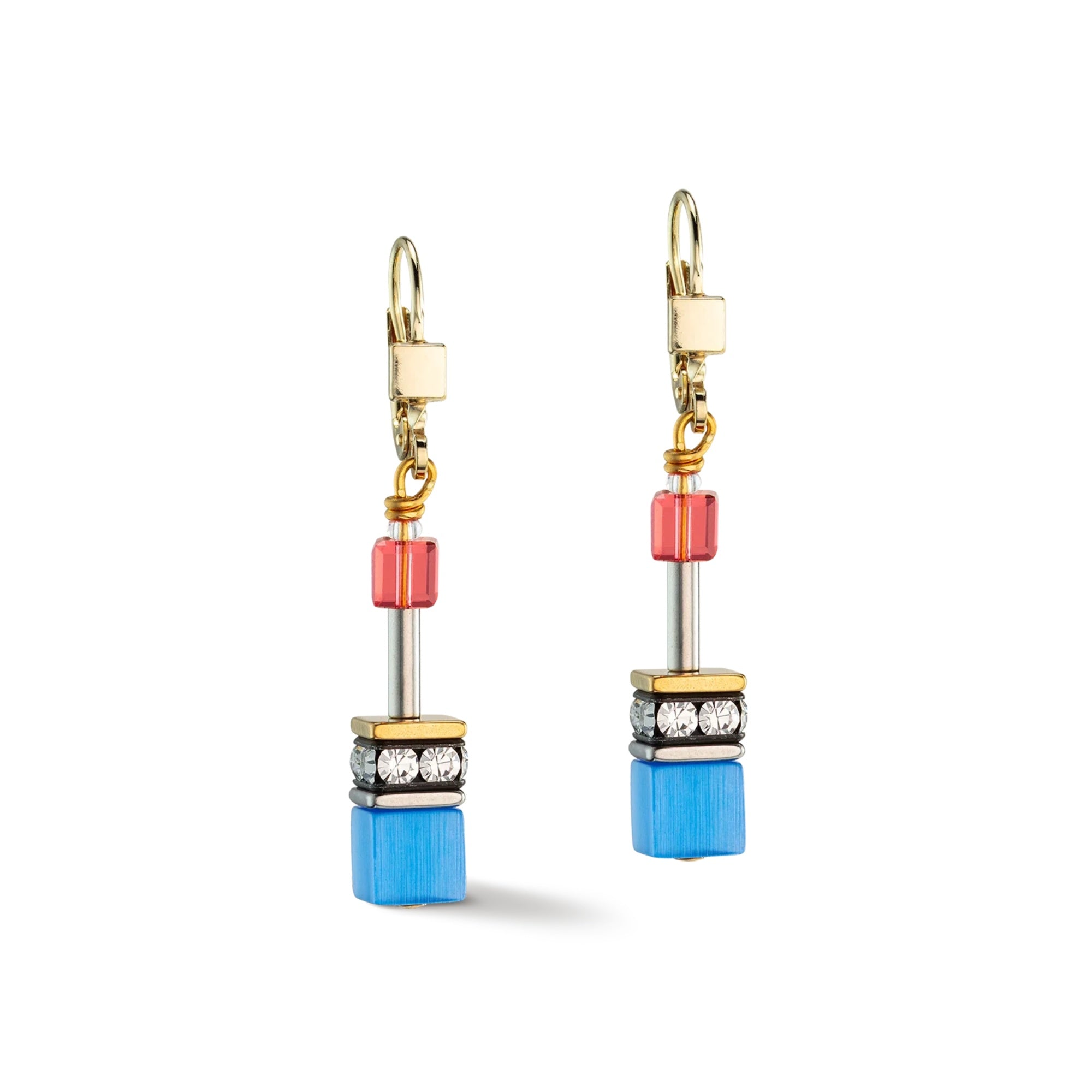 GeoCUBE Iconic Classic Multicolour Gold Earrings