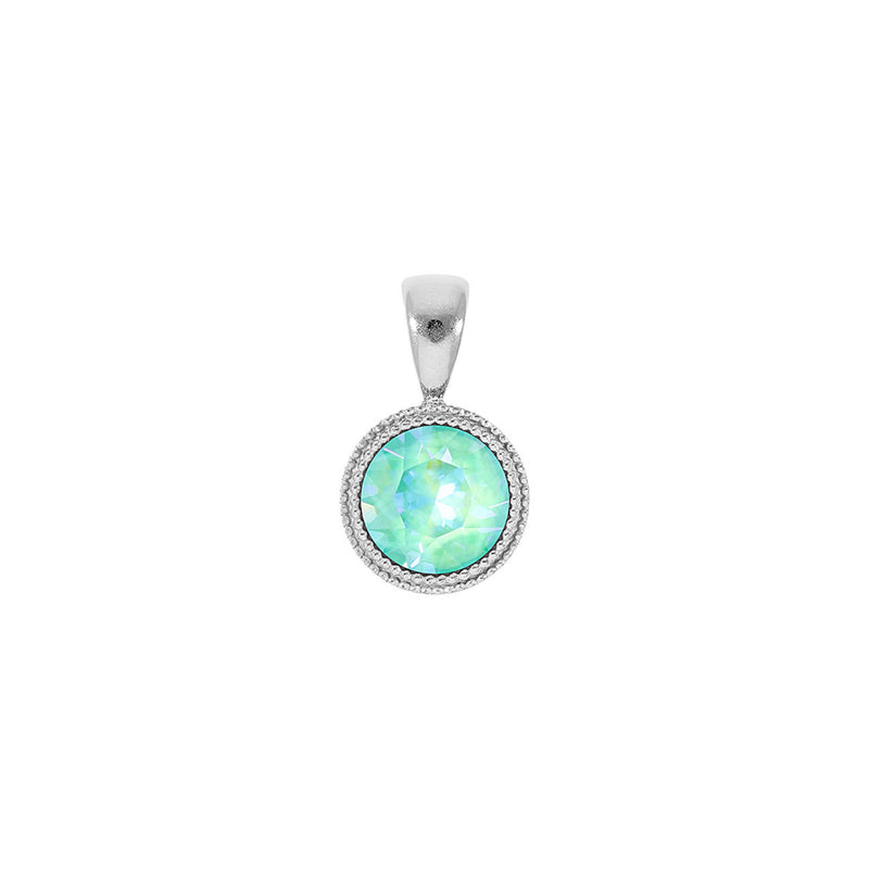 Silver Fabero and Silky Sage Delite Crystal Pendant