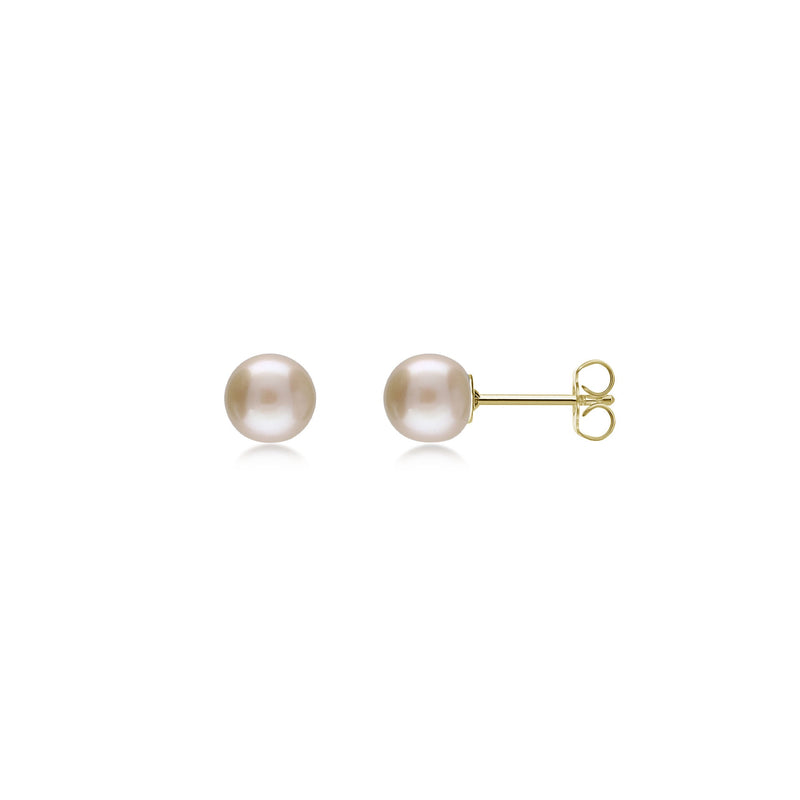 9ct Gold Pearl 4mm Ball Stud Earrings