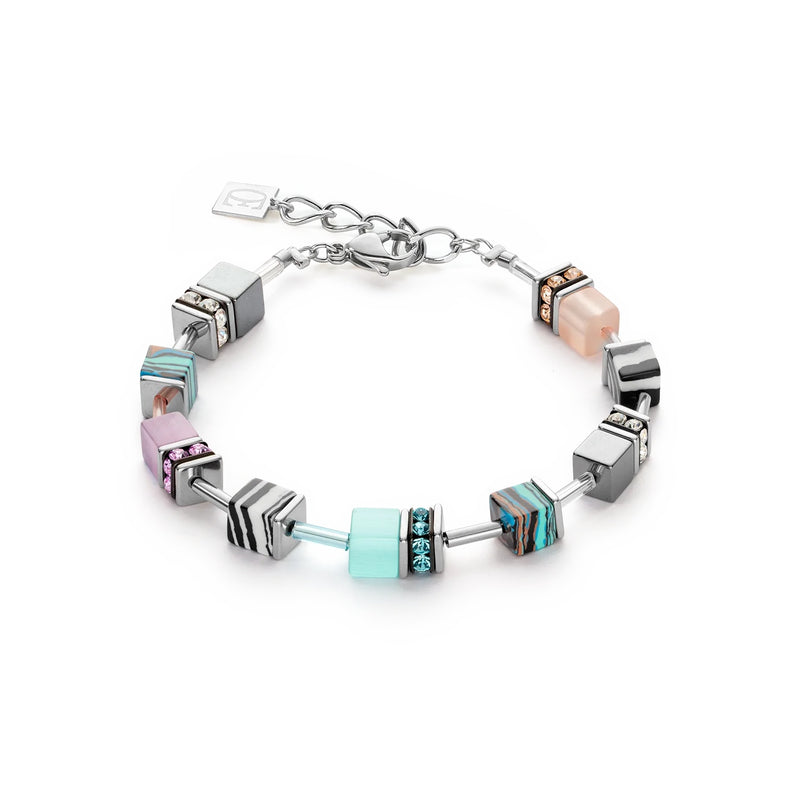 GeoCUBE Candy Bracelet Aqua Pink