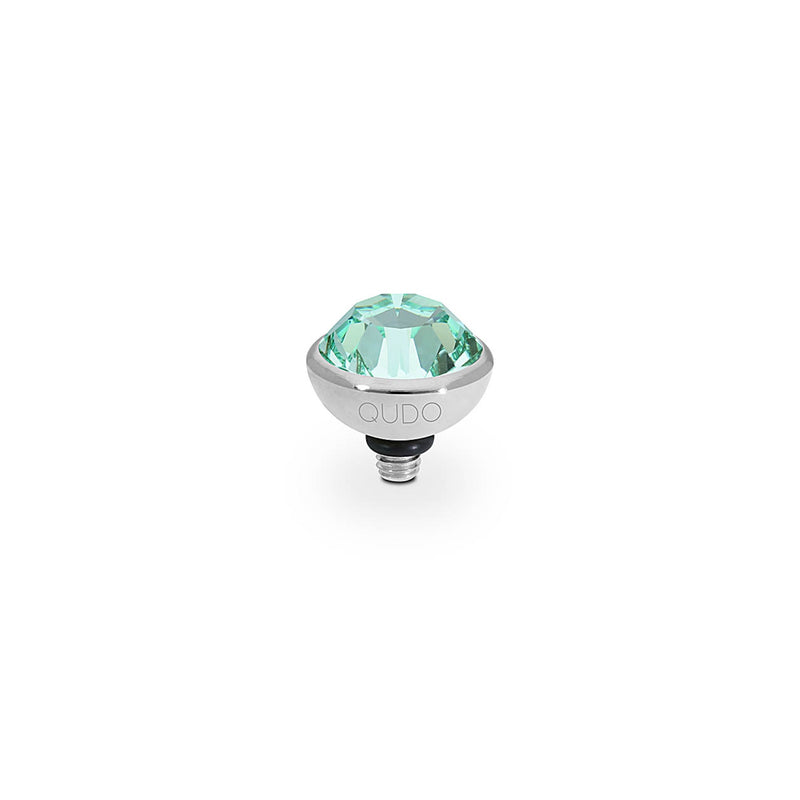 Bottone Silver and Chrysolite Crystal Ring Gem Top, 10mm