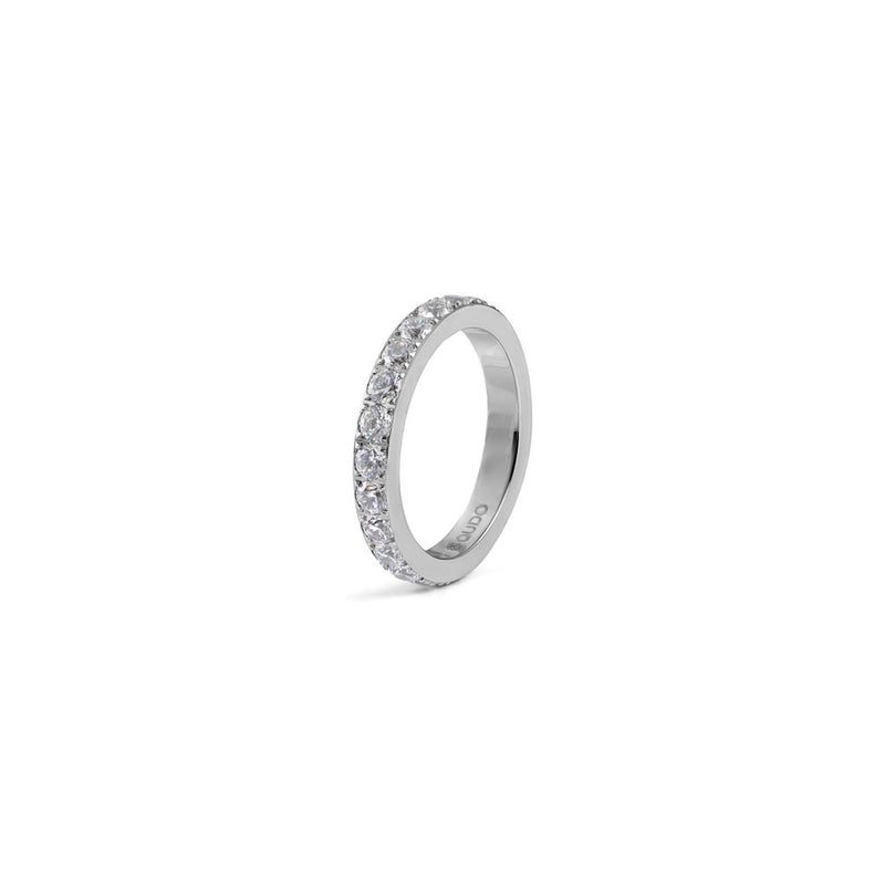 Eternity CZ Stainless Steel Big Spacer Ring