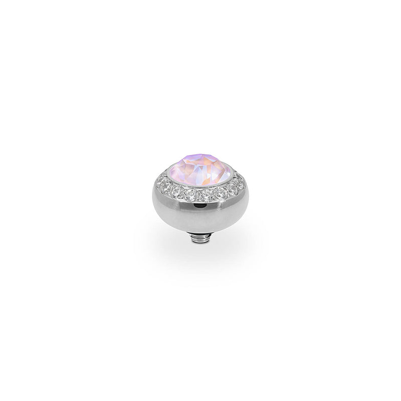 Tondo Deluxe Silver and Lavender Delite Crystal Ring Gem Top, 10mm