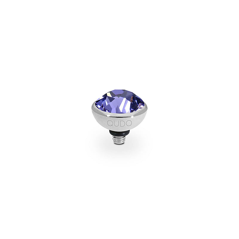 Bottone Silver and Tanzanite Crystal Ring Gem Top, 10mm