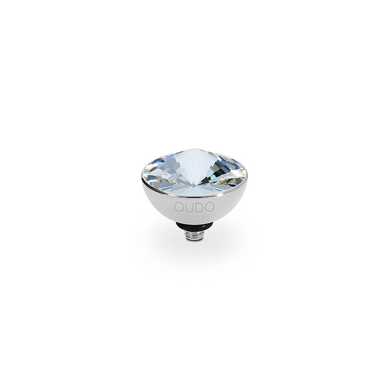Bottone Silver and Clear Crystal Ring Gem Top, 11.5mm