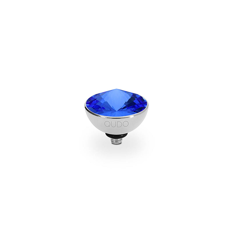 Bottone Silver and Sapphire Crystal Ring Gem Top, 11.5mm