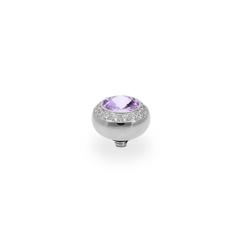 Tondo Deluxe Silver and Violet Ring Gem Top, 10mm