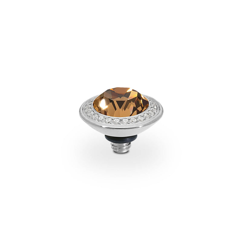 Tondo Deluxe and Light Colorado Topaz Ring Gem Top 9mm
