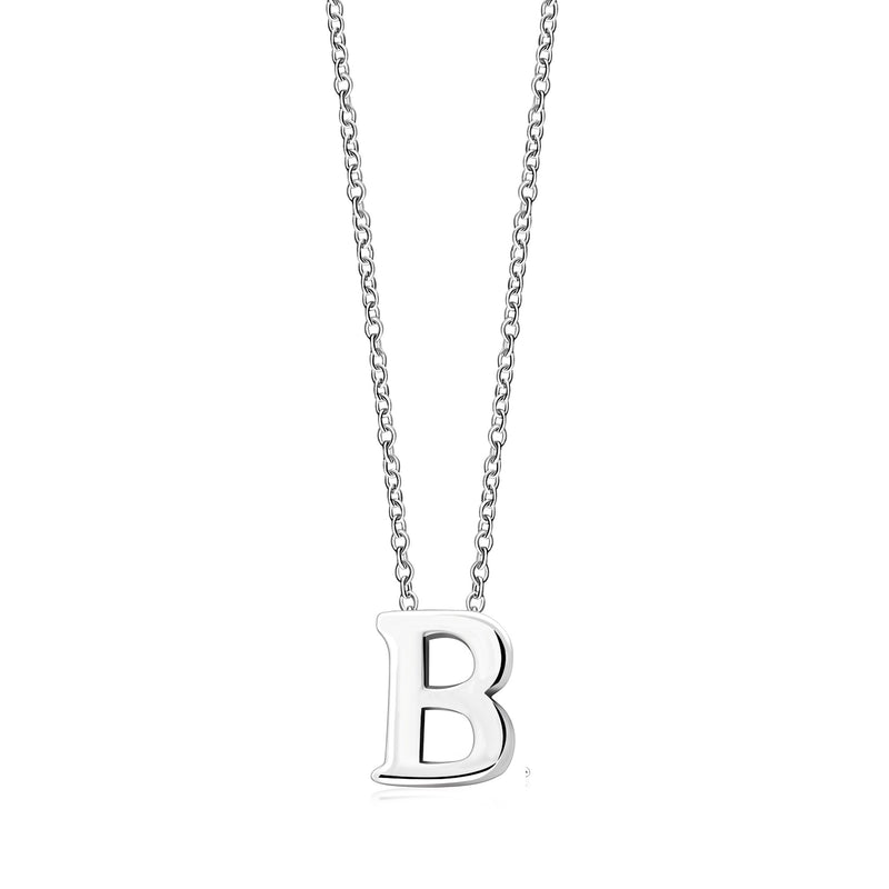 Sterling Silver Initial 'B' Necklace