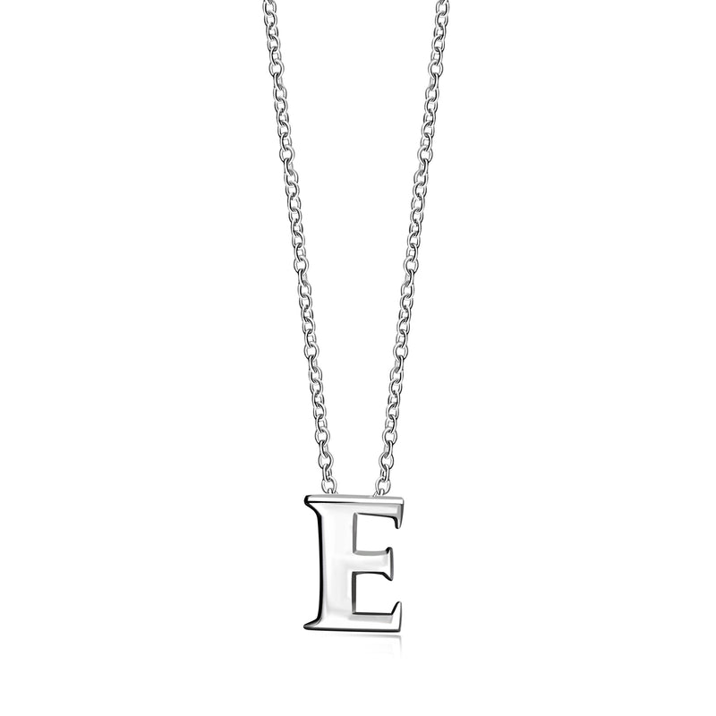 Sterling Silver Initial 'E' Necklace