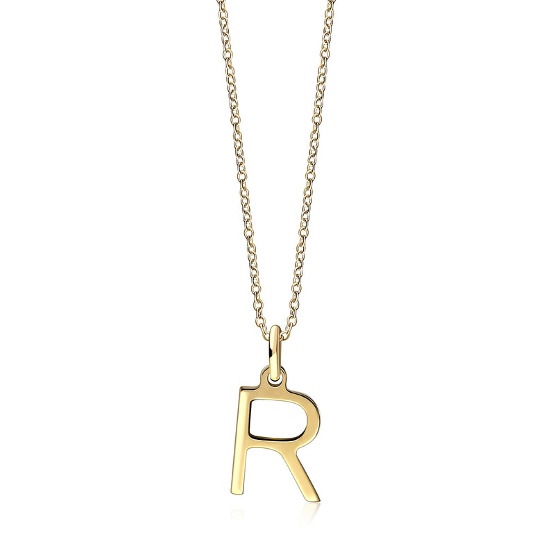 9ct Yellow Gold Initial 'R' Necklace