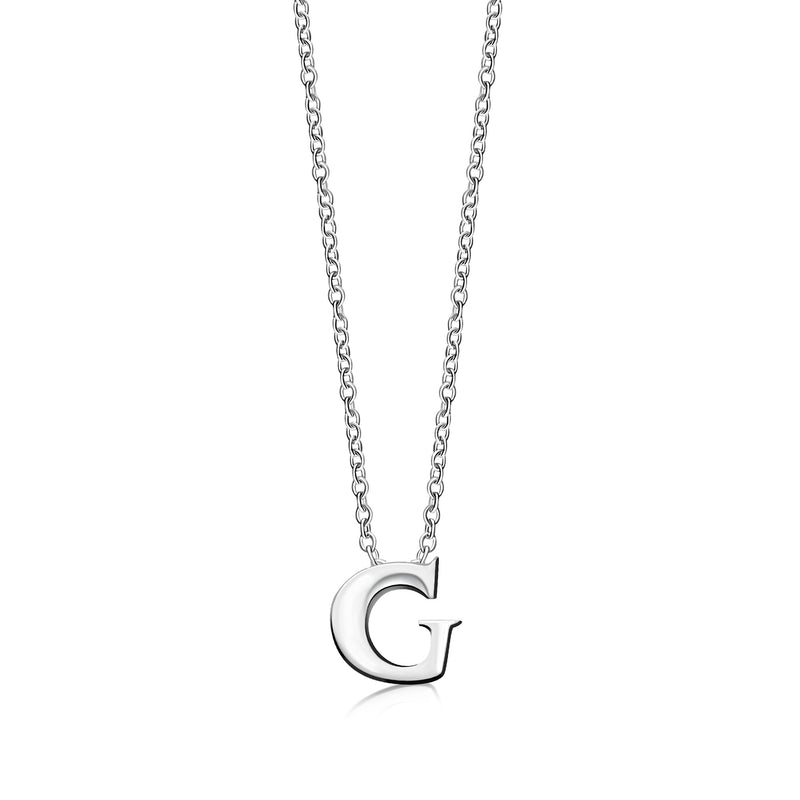 Sterling Silver Initial 'G' Necklace