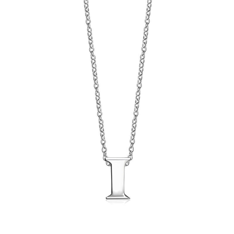 Sterling Silver Initial 'I' Necklace