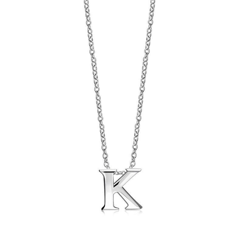 Sterling Silver Initial 'K' Necklace