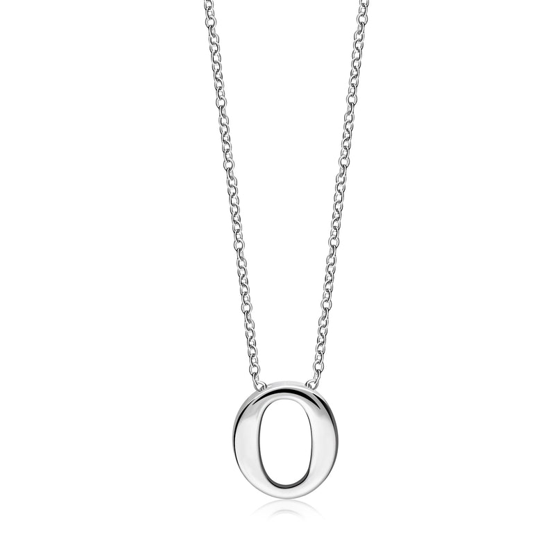 Sterling Silver Initial 'O' Necklace