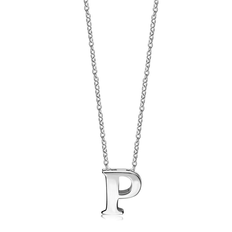 Sterling Silver Initial 'P' Necklace