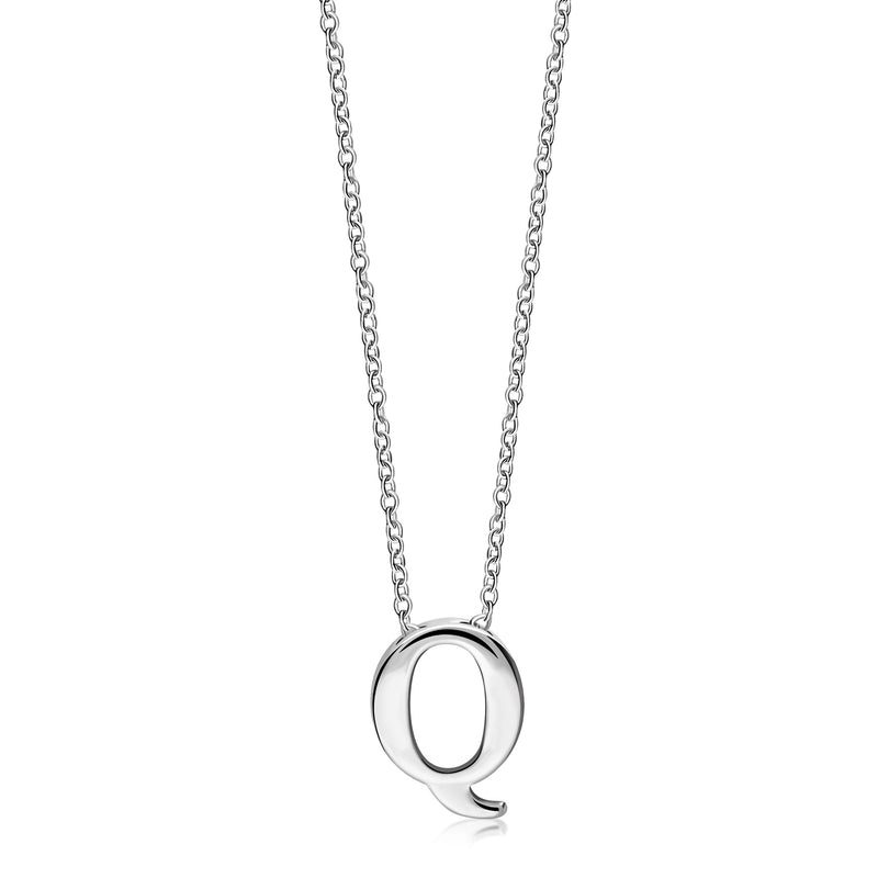 Sterling Silver Initial 'Q' Necklace