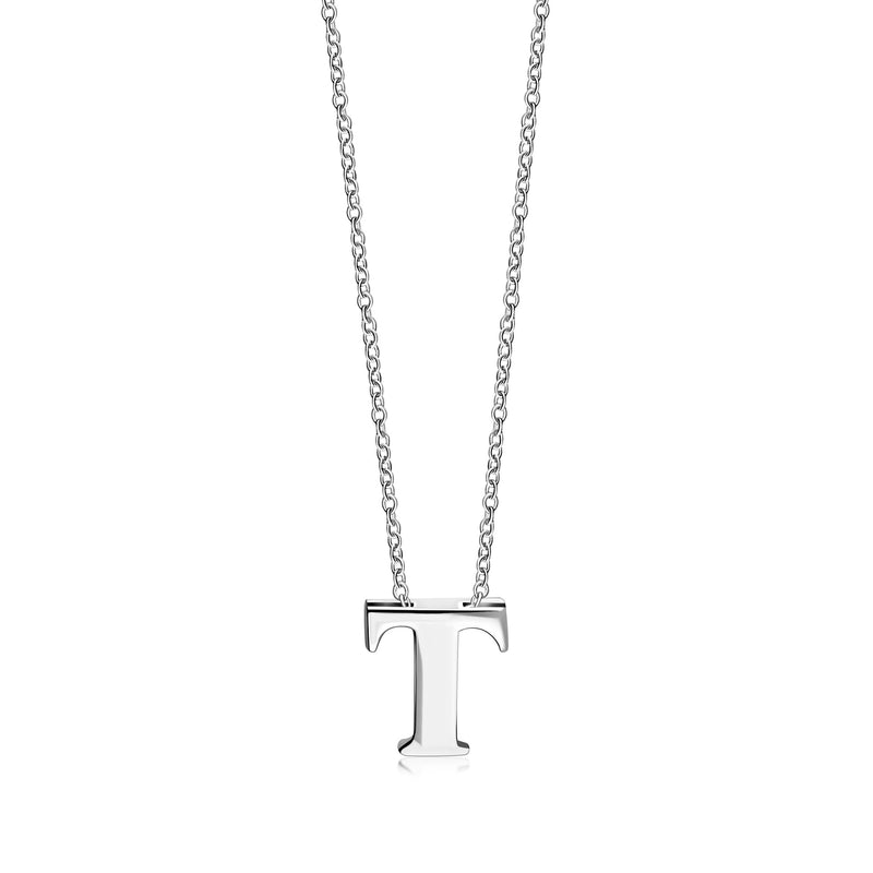 Sterling Silver Initial 'T' Necklace