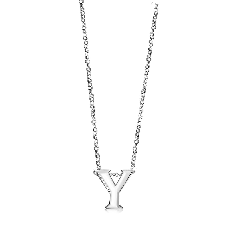 Sterling Silver Initial 'Y' Necklace