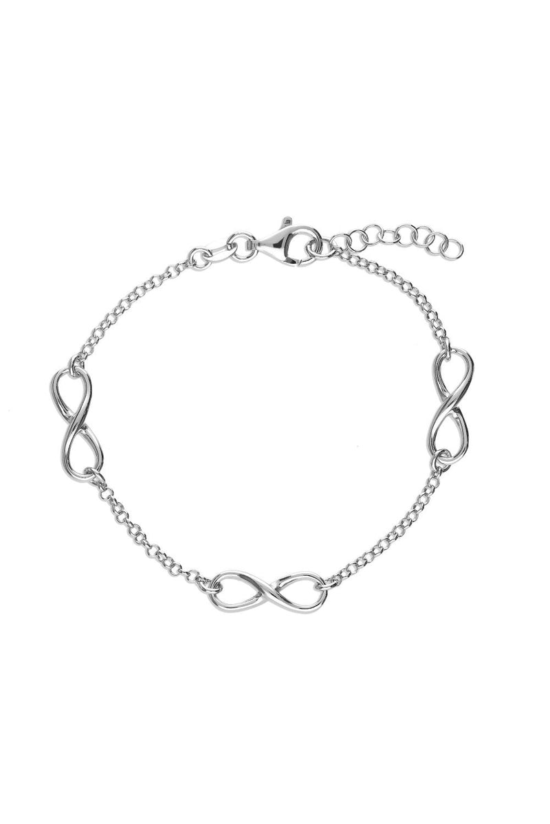 Sterling Silver Lightweight Infinity Bracelet