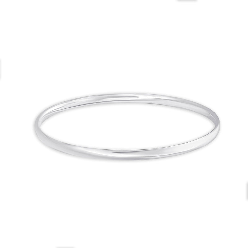 Sterling Silver Solid Court 4mm Bangle
