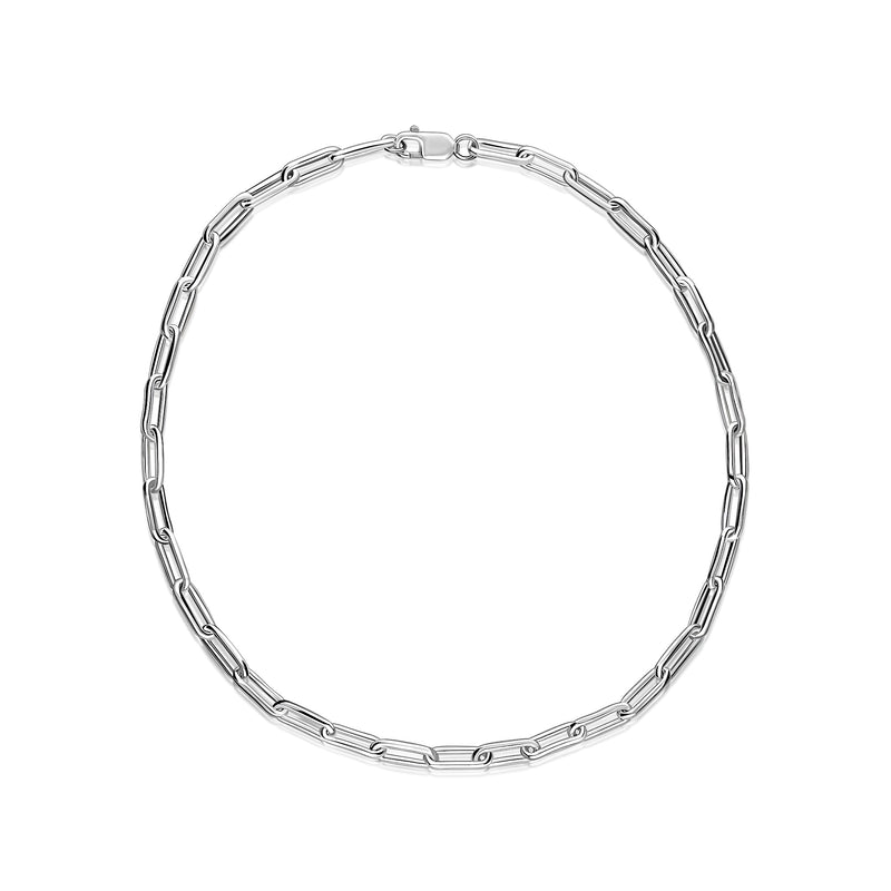 Sterling Silver Bold Paper Clip Chain 6mm 18"