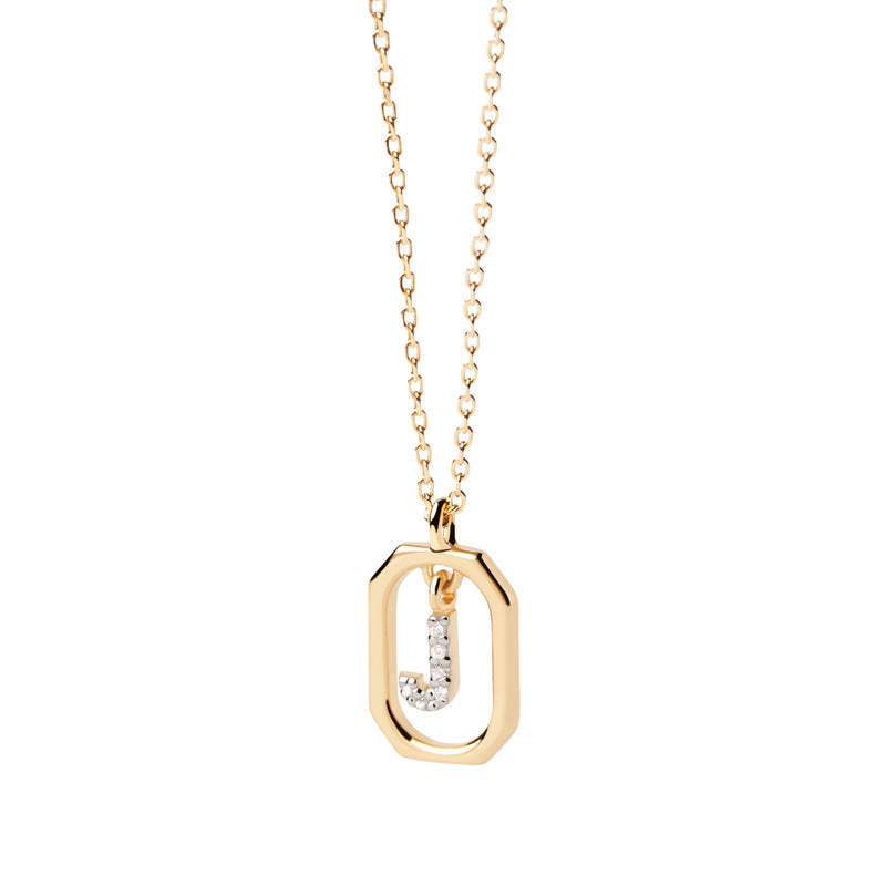 18ct Yellow Gold Vermeil Mini Letter J Necklace