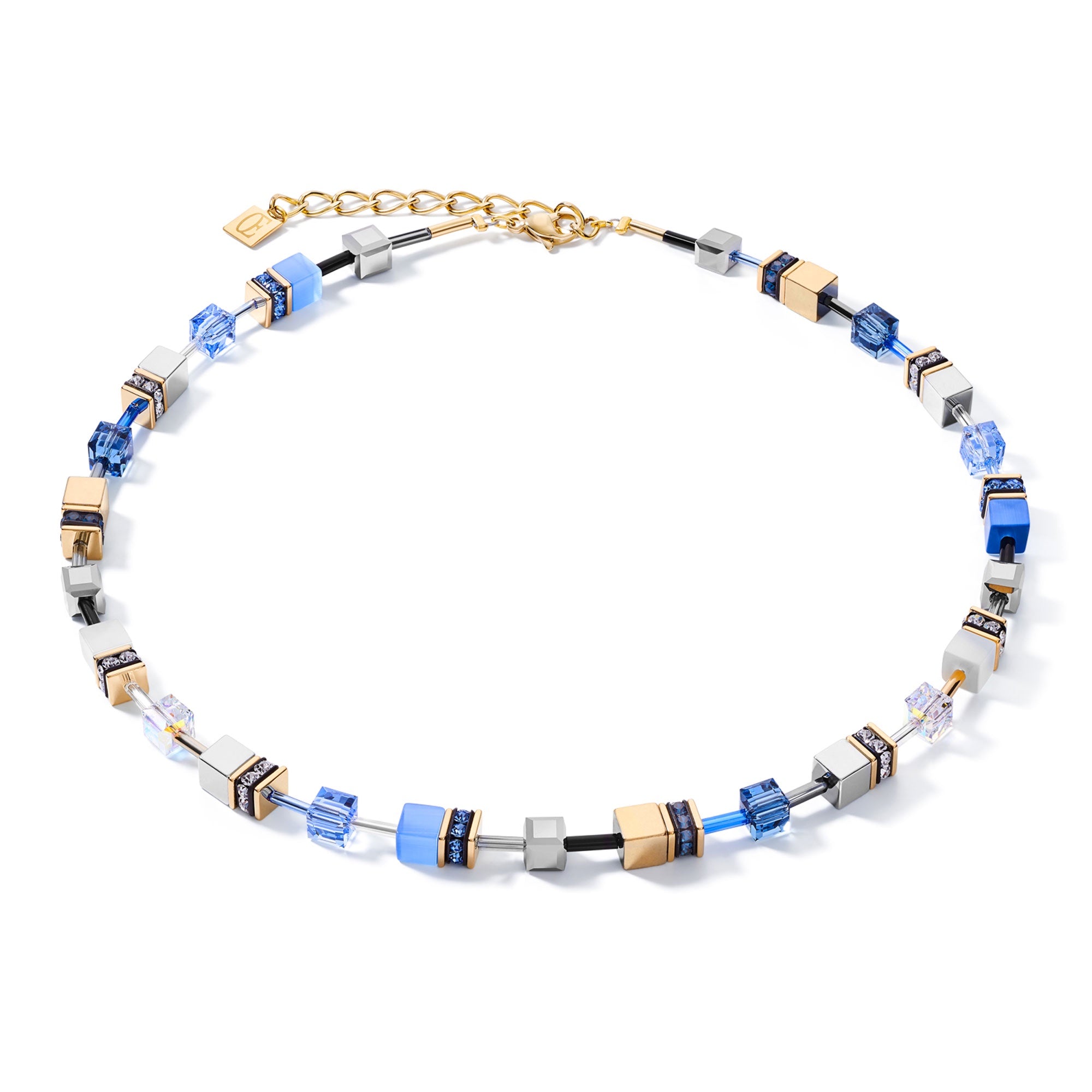GeoCUBE Blue-Gold Necklace