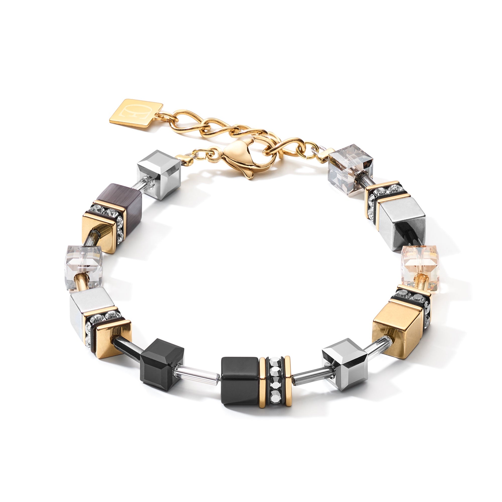 GEOCUBE Grey-Gold  Bracelet