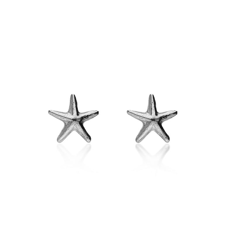 Sterling Silver Starfish Stud Earrings