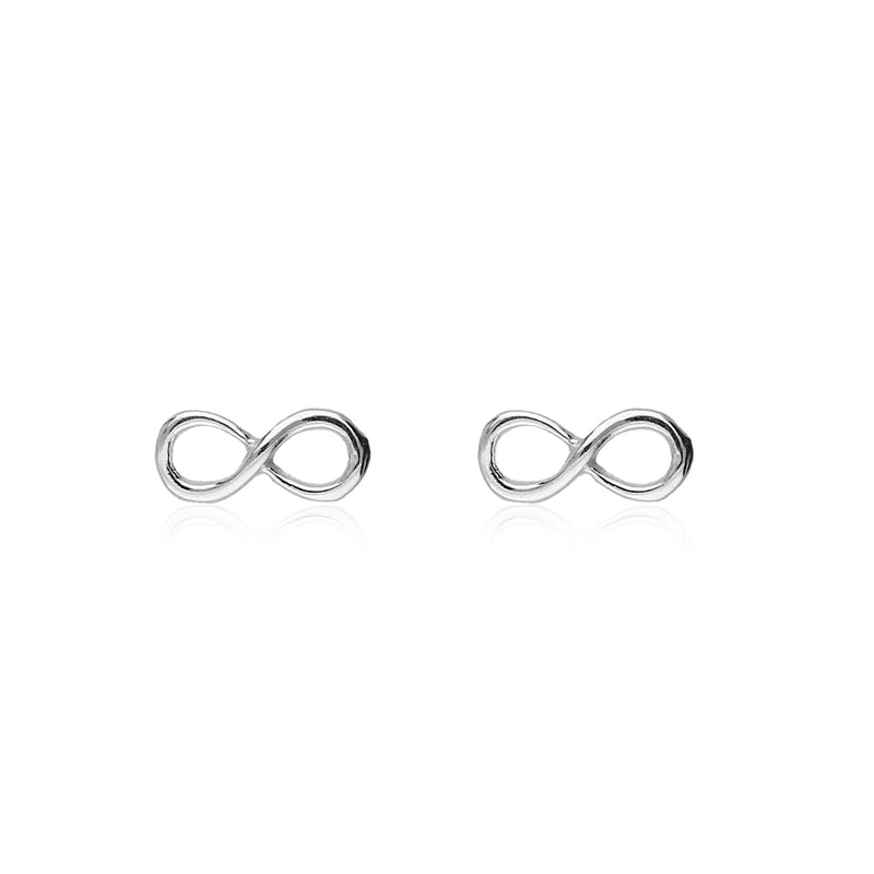 Sterling Silver Dinky Infinity Stud Earrings