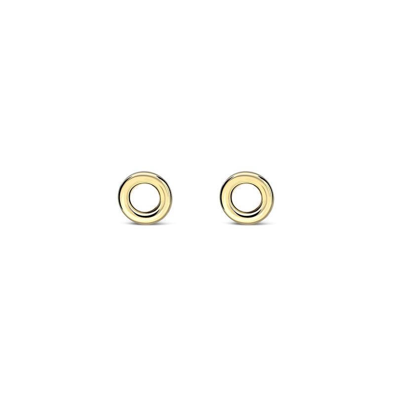 9ct Gold Open Round Stud Earrings