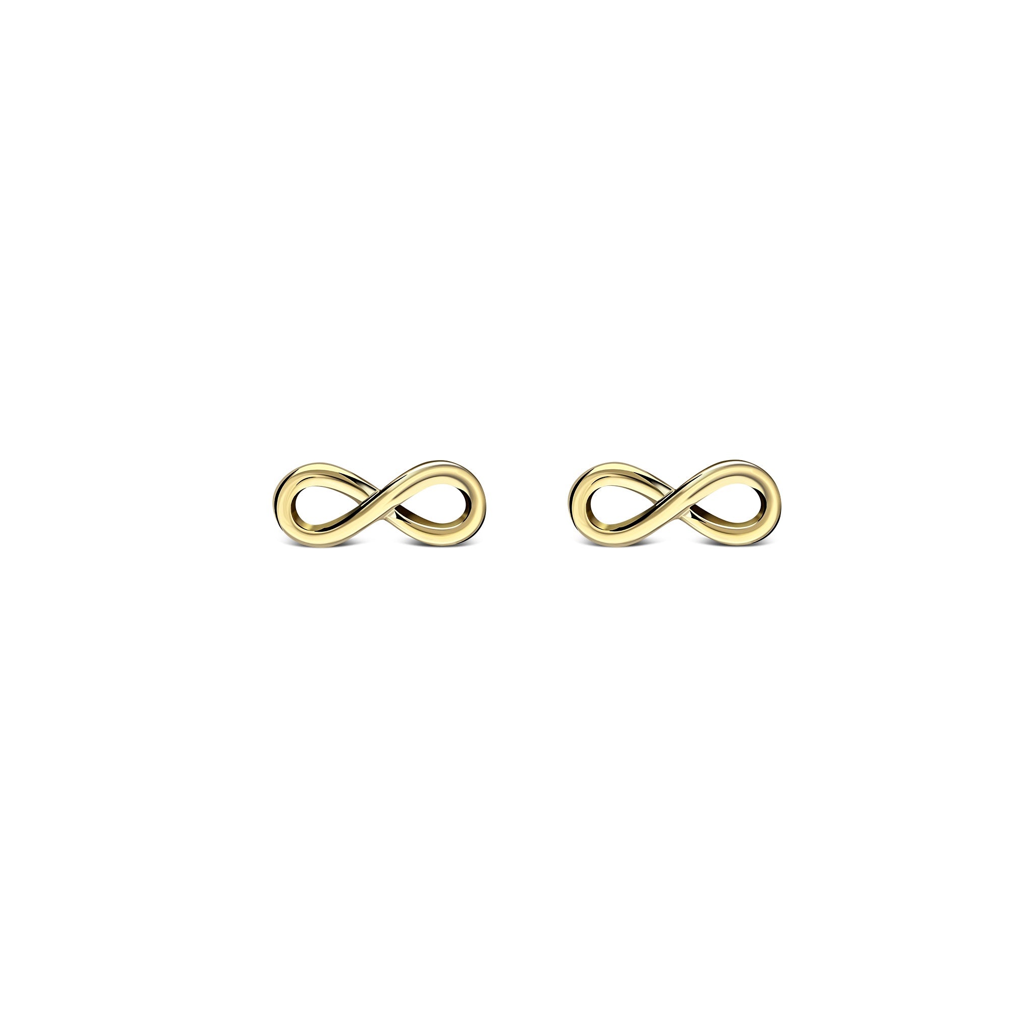 9ct Gold Infinity Stud Earrings