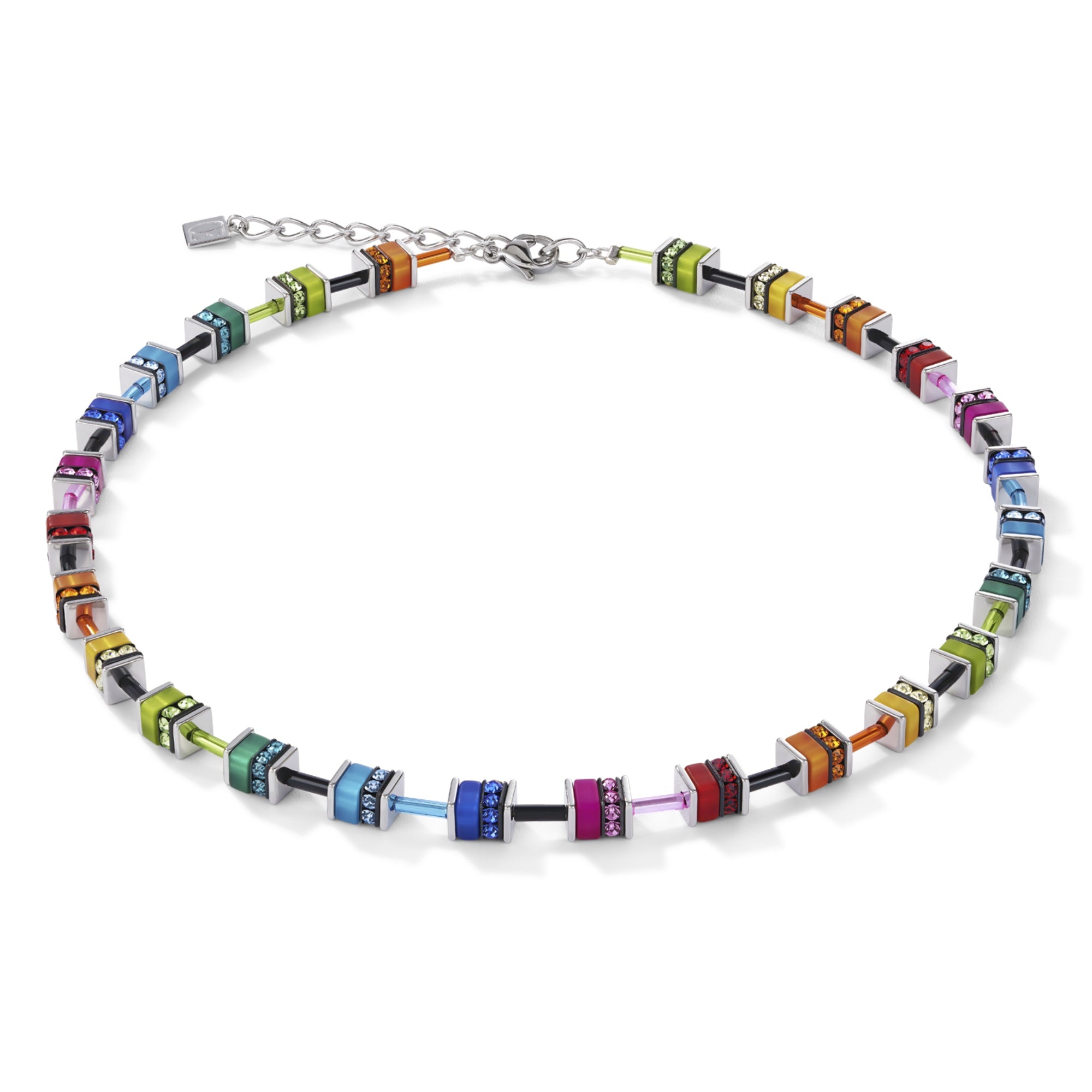 GeoCUBE Classic Polaris & Rhinestone Multicolour Necklace