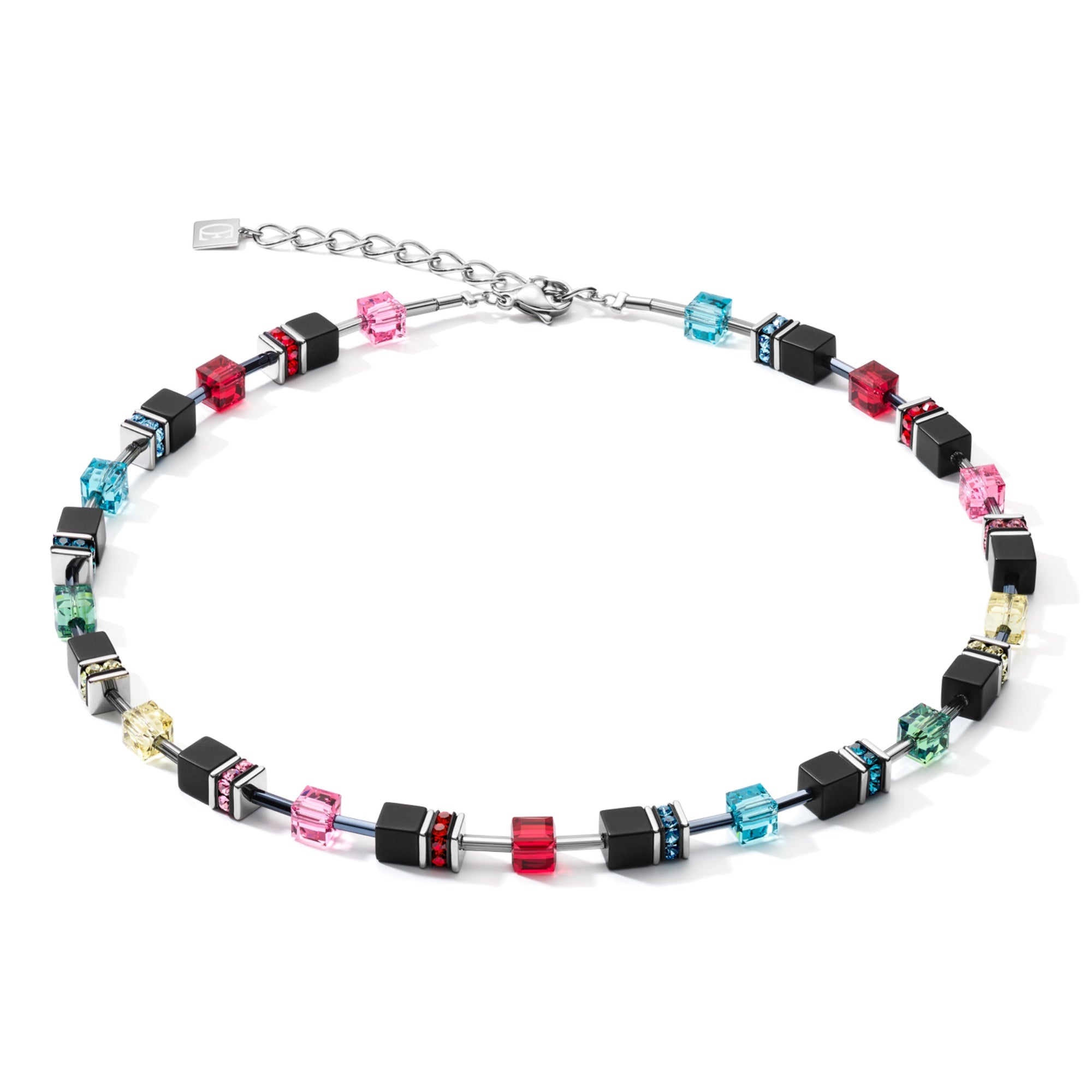 GeoCUBE Onyx Multicolour Pop Art Necklace