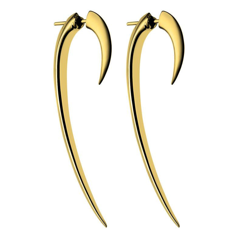 Yellow Gold Vermeil Large Hook Earrings