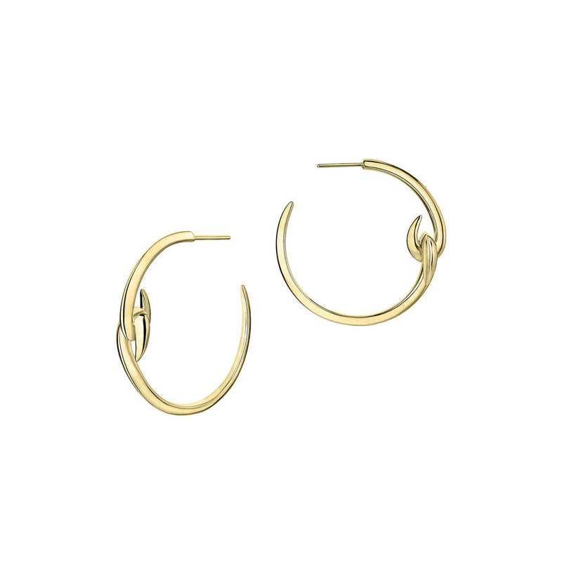 Yellow Gold Vermeil Hook Hoop Earrings