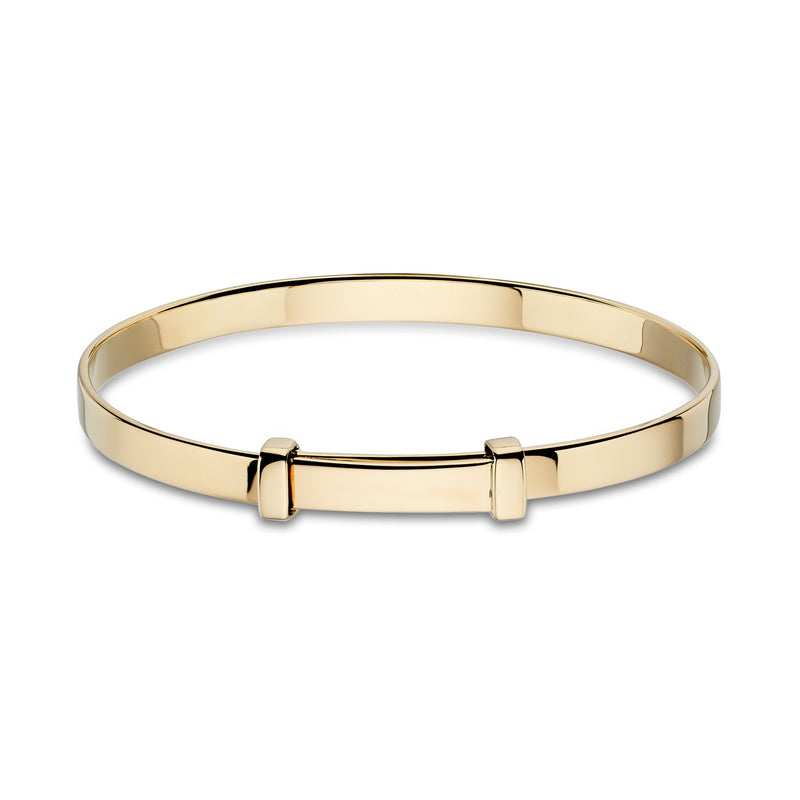 Flores - Gold Christening Bangle