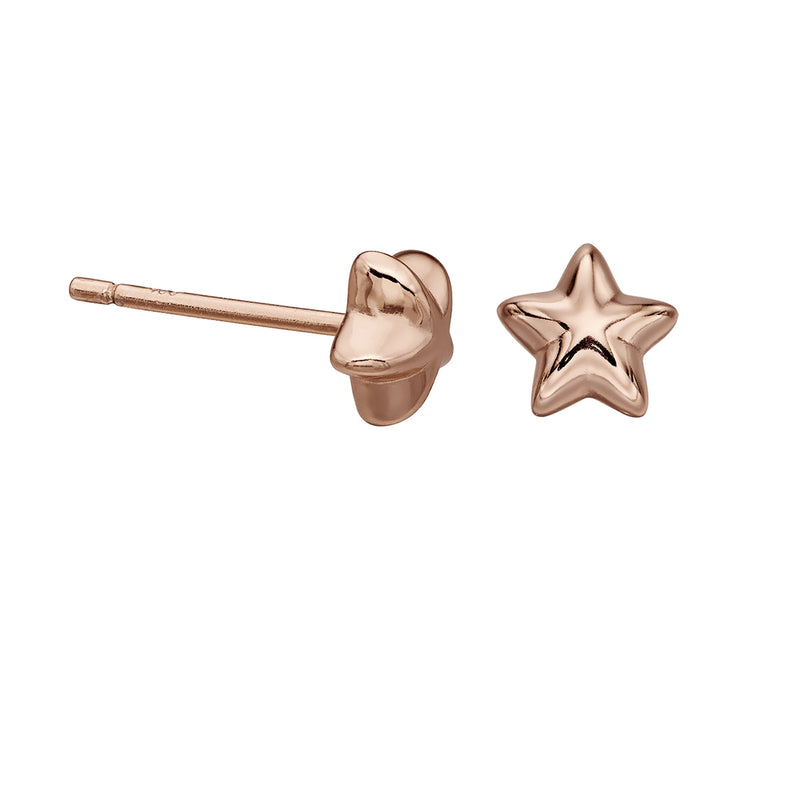 Amelia - Rose Gold Star Stud Earrings