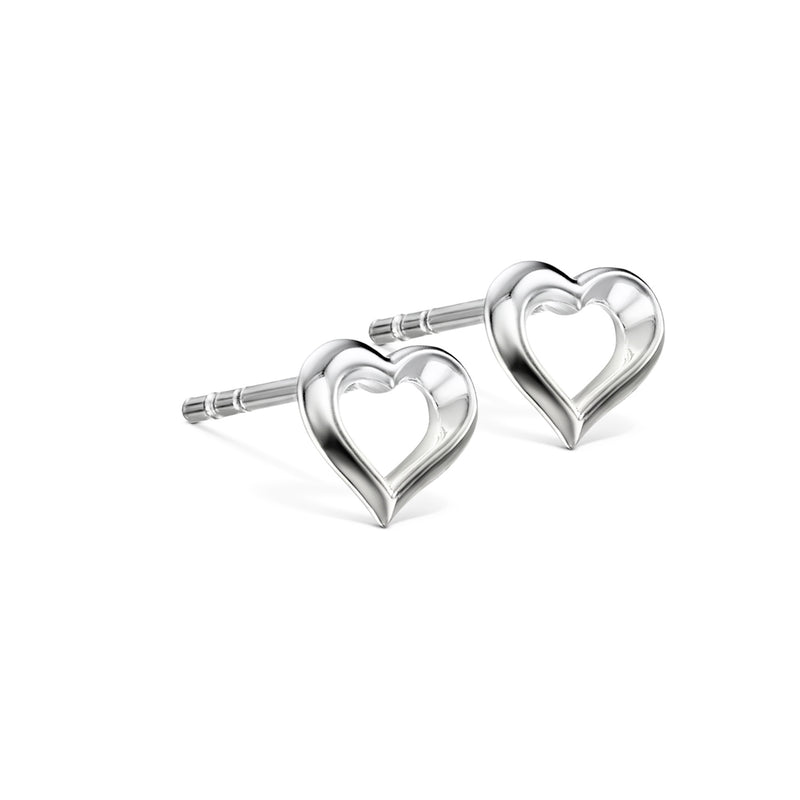 Elsie - Open Heart Stud Earrings