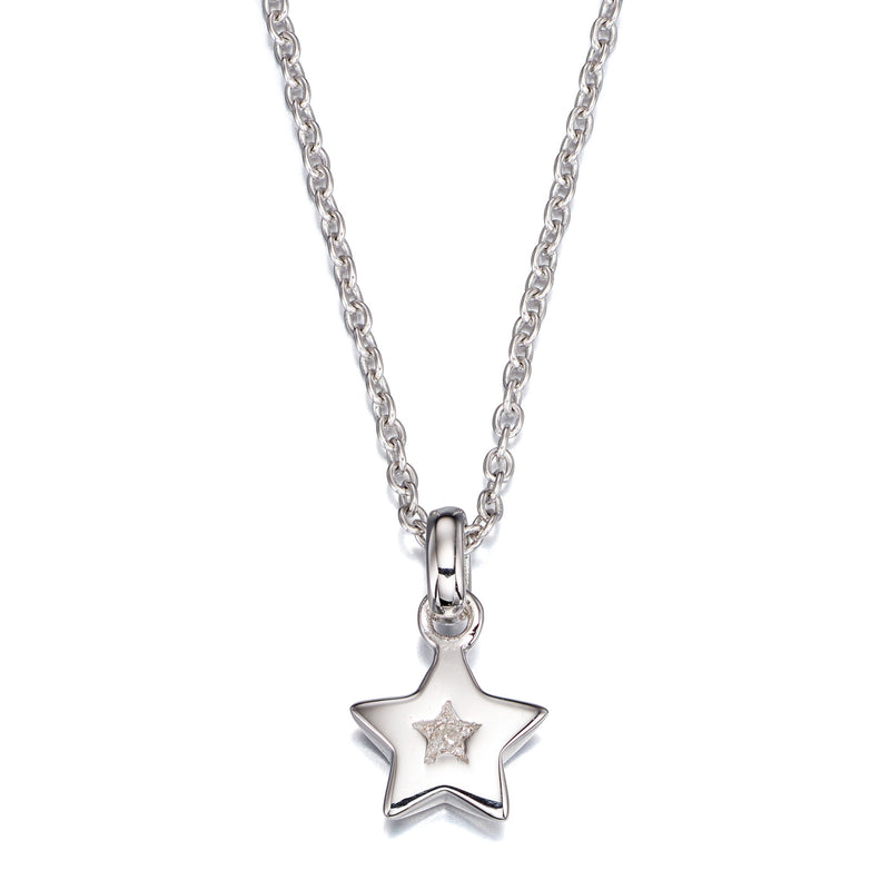 Kirsty - Diamond Star Pendant and Chain