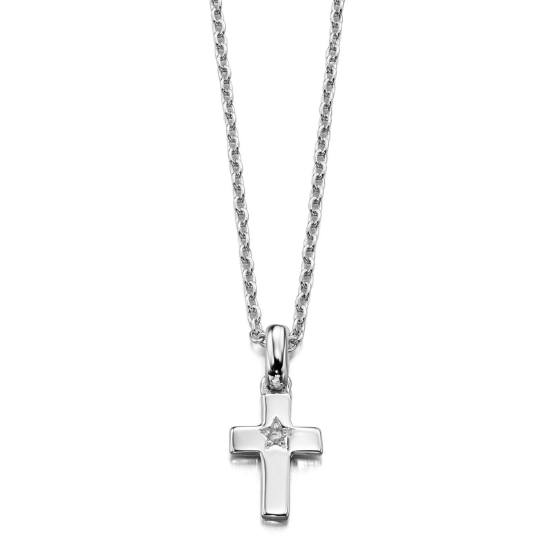 Grace - Diamond Cross Pendant and Chain